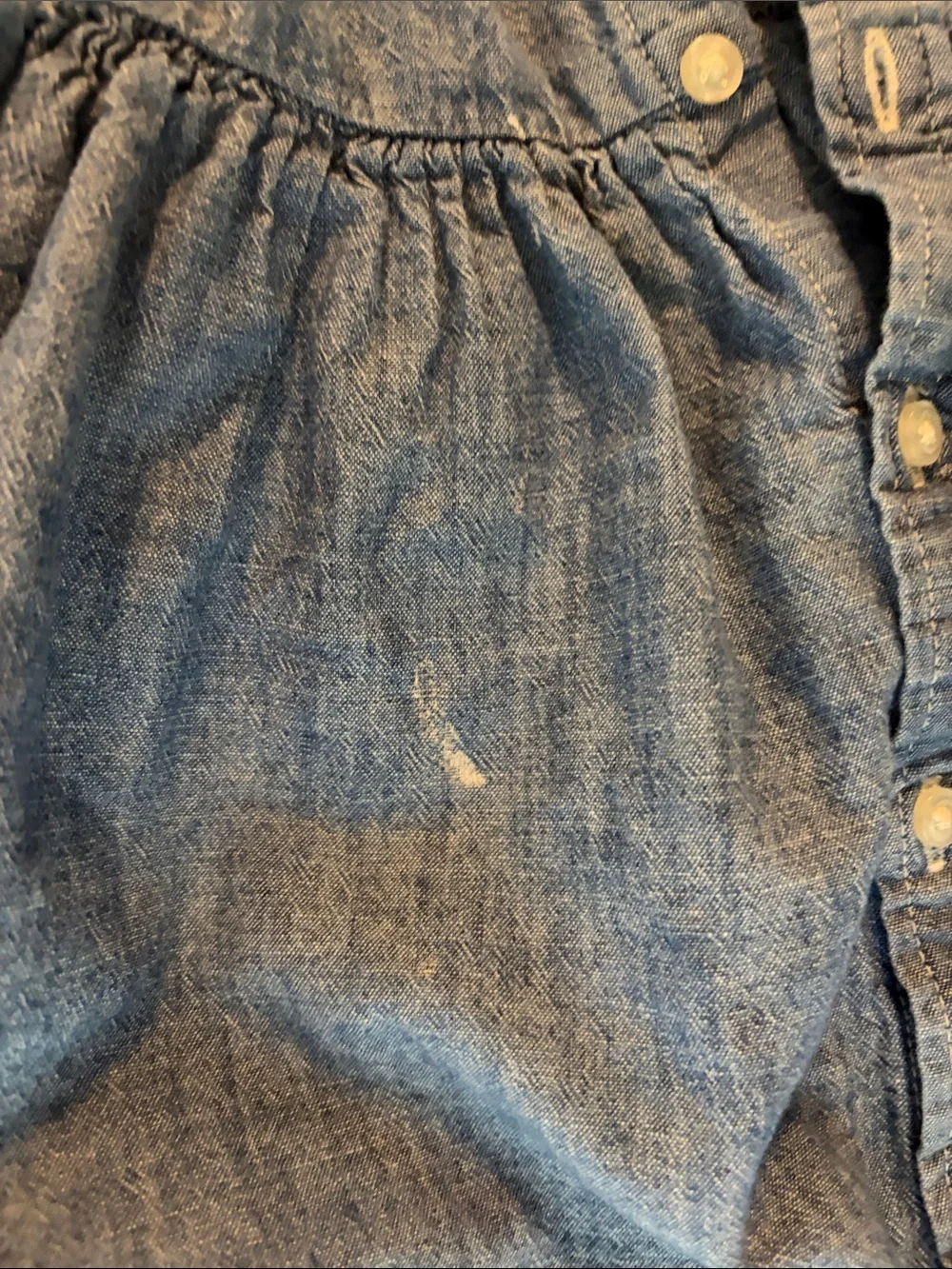 Ralph Lauren Girls' Sleeveless Chambray Button-Front Dress - Light Blue